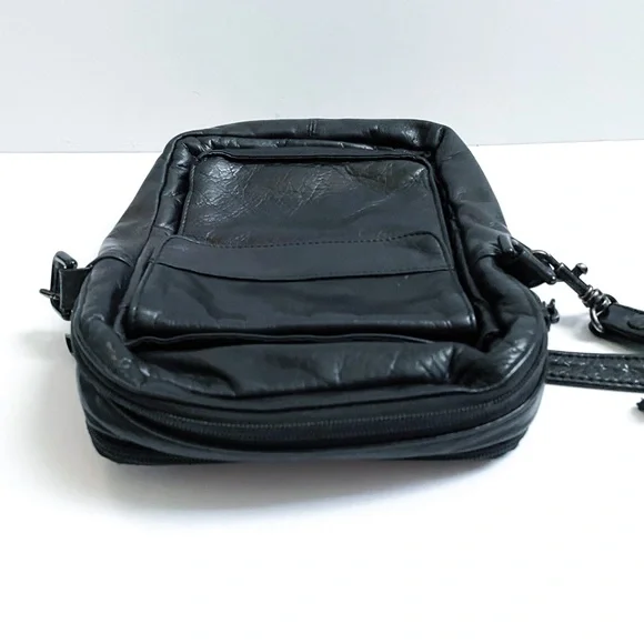 Scully Black Leather Mini Crossbody Bag - Picture 4 of 8